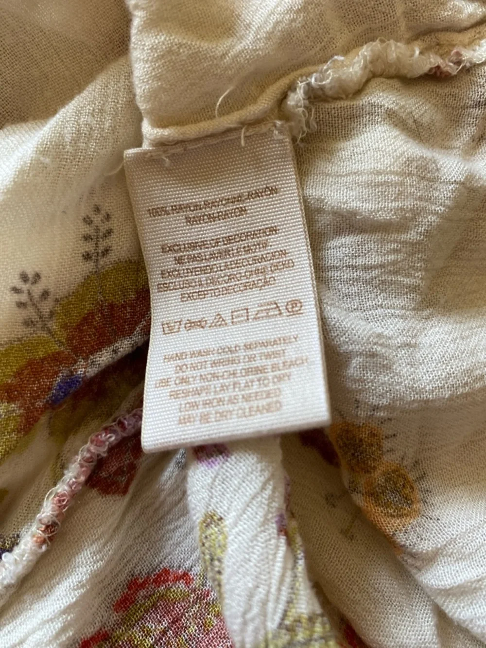 Free People Just the Two of Us Floral Tunic Dress in Cream Soft Coral Size Small